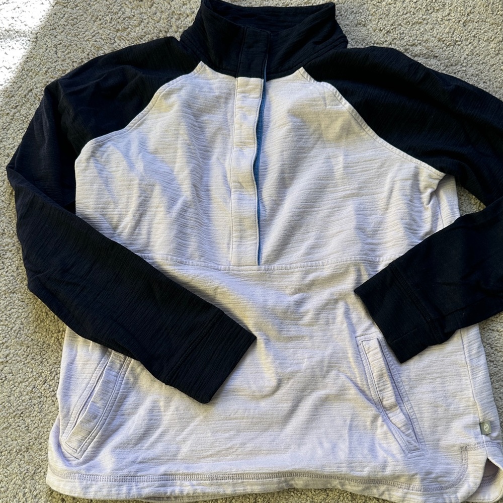 Talbots Slub Terry Long Sleeve Pullover -
Colorblock. 50 SPF